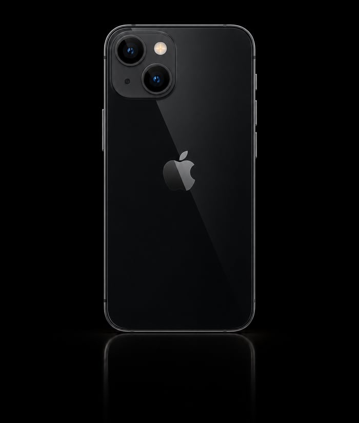 Dos d'un iPhone 13 : deux caméras en diagonale