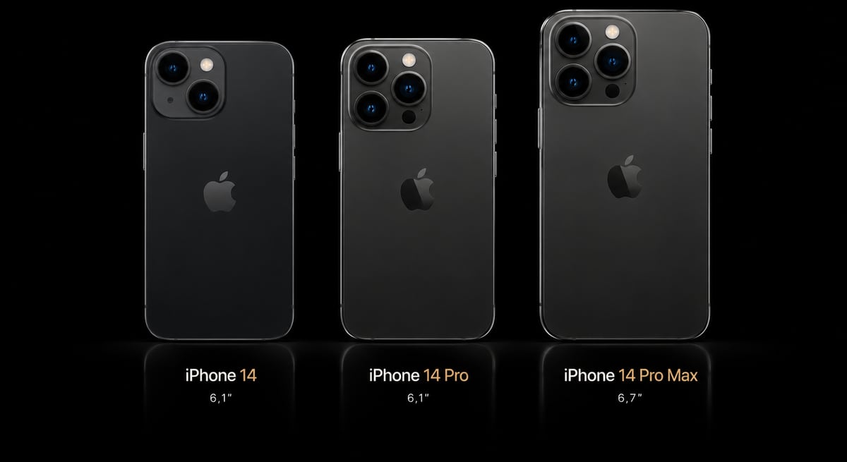 Dos des iPhone 14, 14 Pro et 14 Pro Max