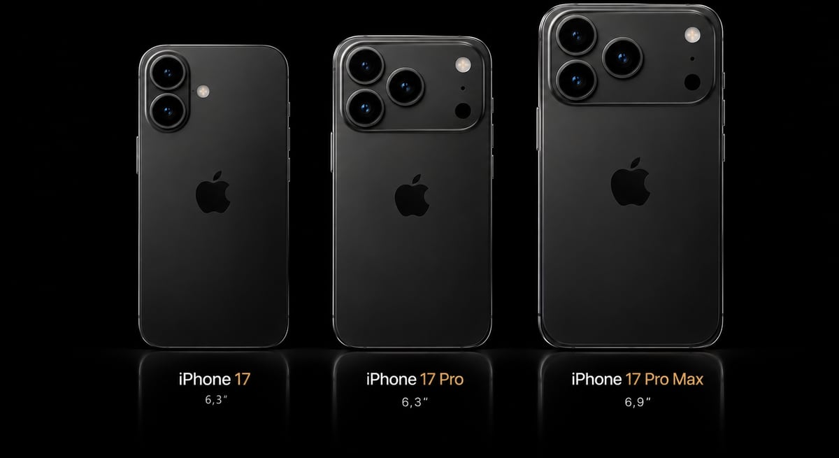 Dos des iPhone 17, 17 Pro et 17 Pro Max